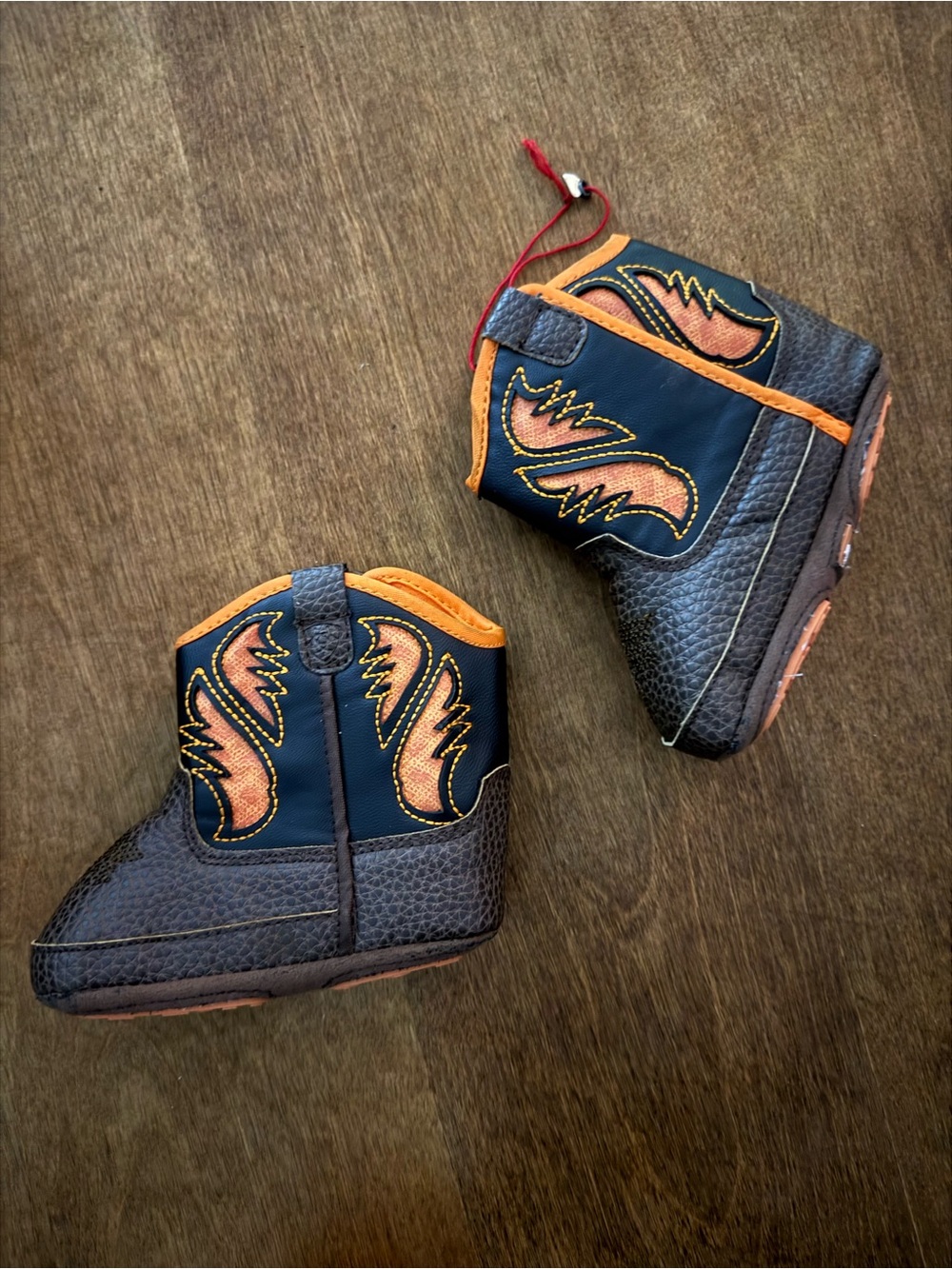 Ariat Brown and Orange Toddler Western Booties